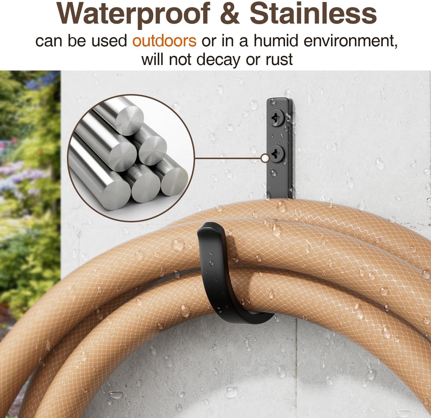 Wall Hooks for Hanging Towel/Coat - 22LB Screw in Metal Hanger Wall Mount. for Outdoor. Closet. Door. Bathrooms. for Backpack. Robe. Black 5 Pack - Image 5