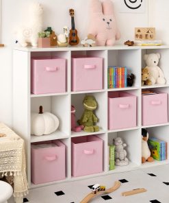 Alternative view of GRANNY SAYS Cube Storage Bins. 11 Inch 6 Pack Storage Cube Organizer. Foldable Fabric Storage Boxes with Handle. Decorative Clothing Storage Baskets for Shelves. Closet. Pink